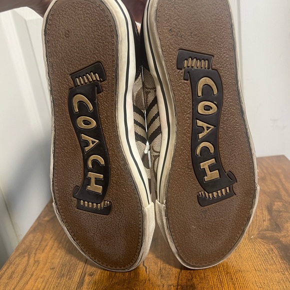 Coach Tan and Black Canvas Folly Sneakers size 9.5 - light wear - Picture 7 of 7